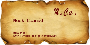 Muck Csanád névjegykártya