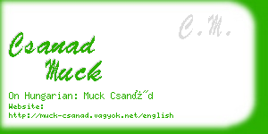 csanad muck business card